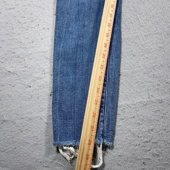 Abercrombie & Fitch Jeans Women 28 High Rise Super Skinny Ankle Distressed Hem - Picture 3 of 11
